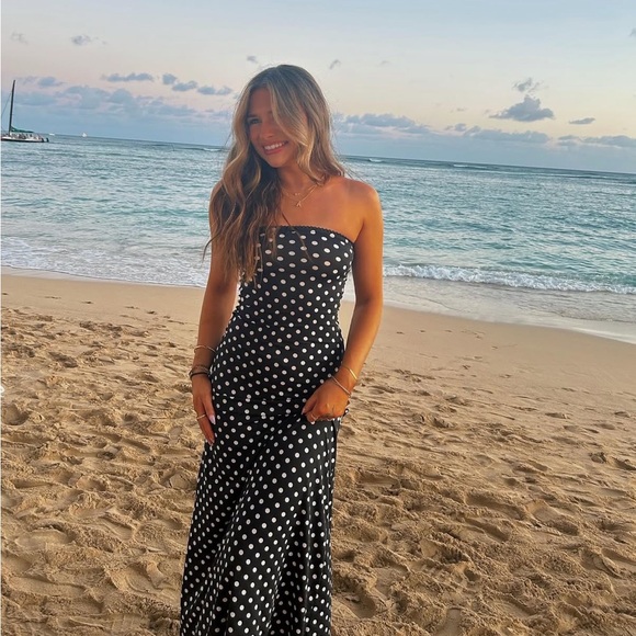 ZaraBlack Polka Dot Dress sleeveless bodycon evening party wedding ZaraBlack Polka Dot Dress sleeveless bodycon evening party wedding